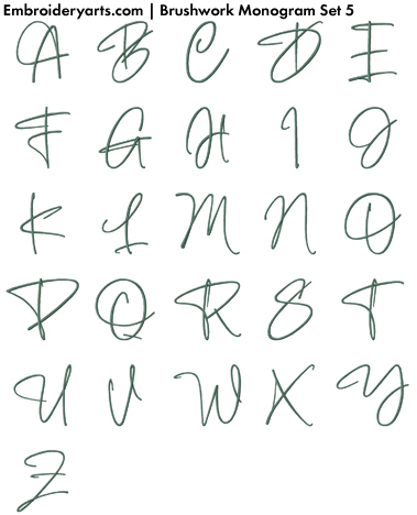 Brushwork Monogram Set 5
