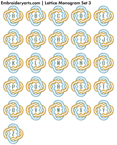 Lattice Monogram Set 3